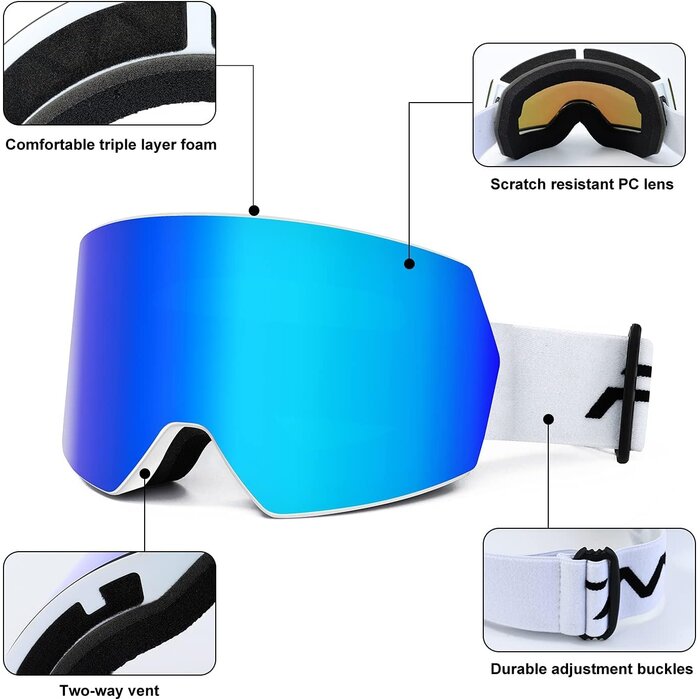 Masque de Ski et Snowboard Unisexe OTG - Protection UV400 - Jusqu'à -31%
