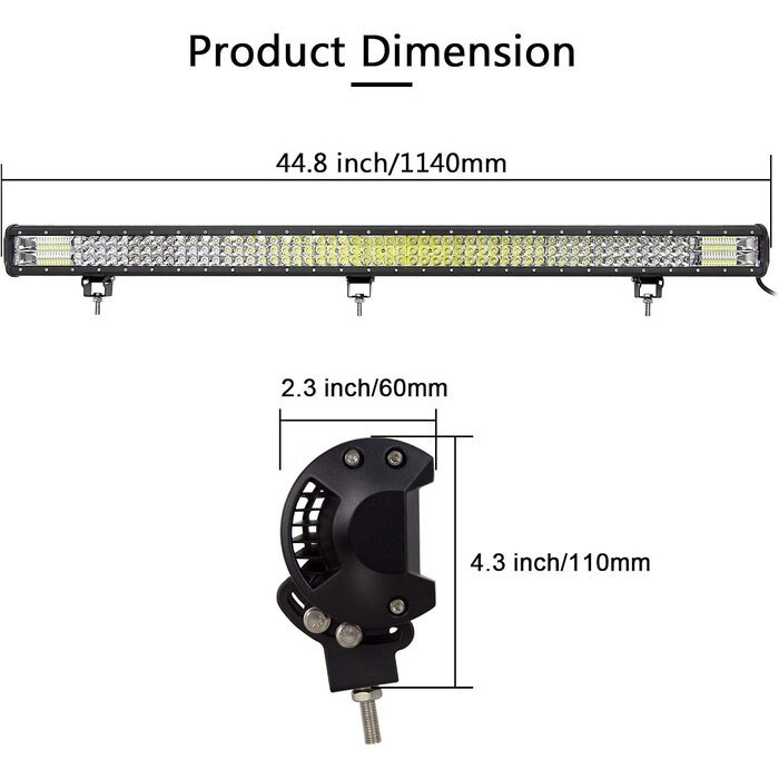 Rampe LED 114cm 612W pour 4x4 - Jusqu'à 34% de remise