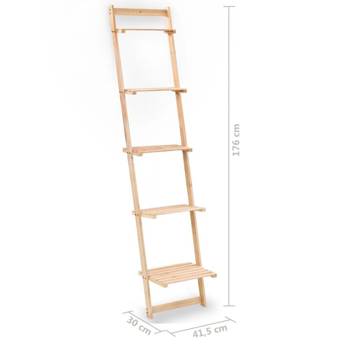 Étagère échelle murale en cèdre 176 cm - Jusqu'à 32% de remise