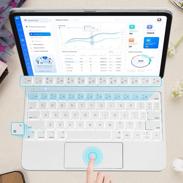 Étui clavier magnétique iPad Air/Pro QWERTZ - Jusqu'à -29%
