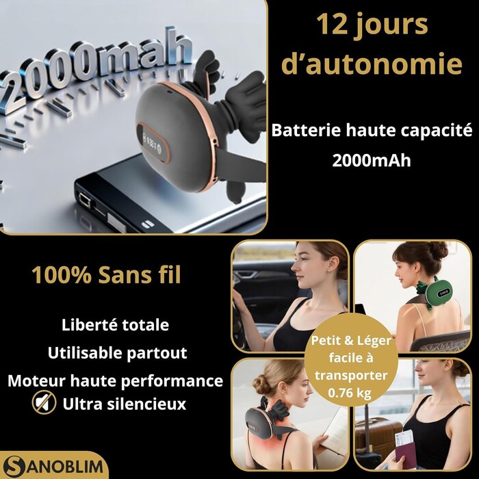 Masseur de cou et épaules 4D électrique - Jusqu'à 33% de remise