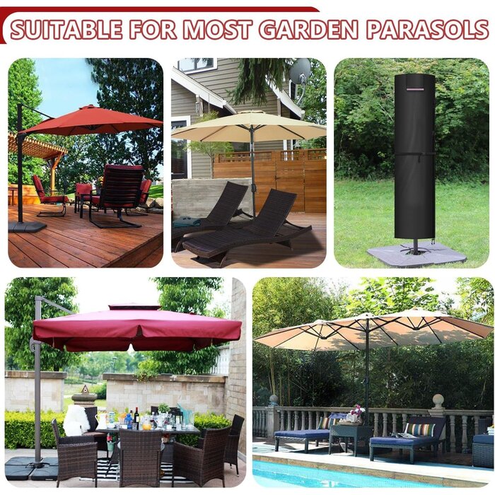 Housse de parasol imperméable 240x58 cm avec tige - Jusqu'à -31%