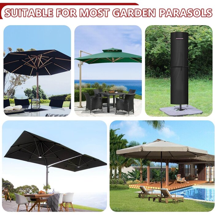 Housse de protection pour parasol 260x65 cm - Jusqu'à -31% sur l'outlet
