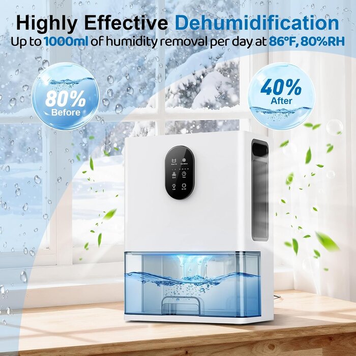 Déshumidificateur 3L Silencieux et LED - Jusqu'à -34% sur le prix outlet