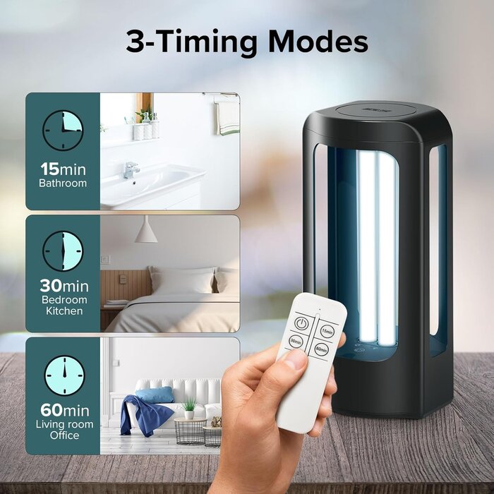 Lampe de stérilisation UV-C 27W avec télécommande - Jusqu'à 34% de remise