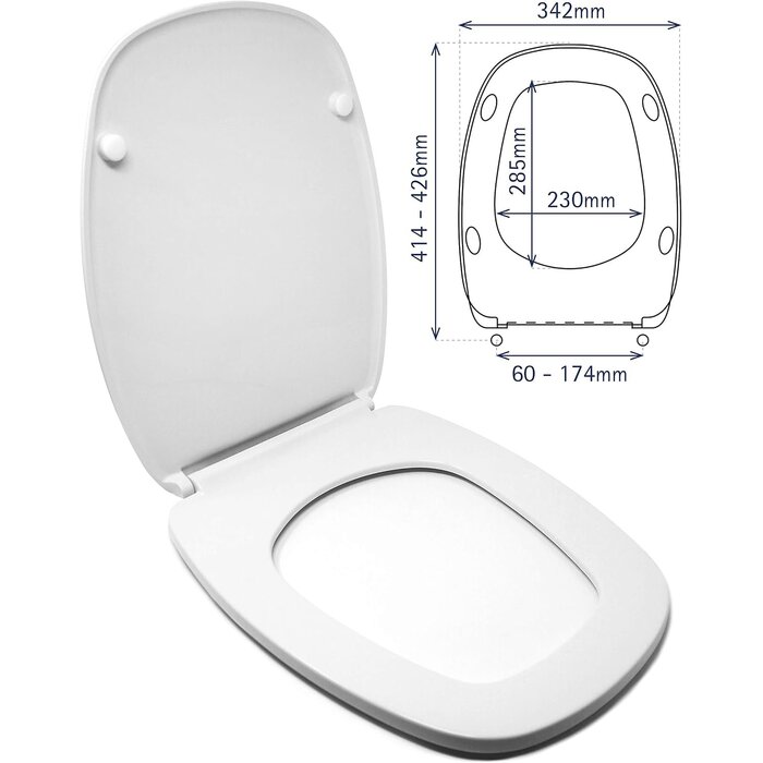 Abattant WC pour Gala Diana - Polymère durable - Jusqu'à -33%