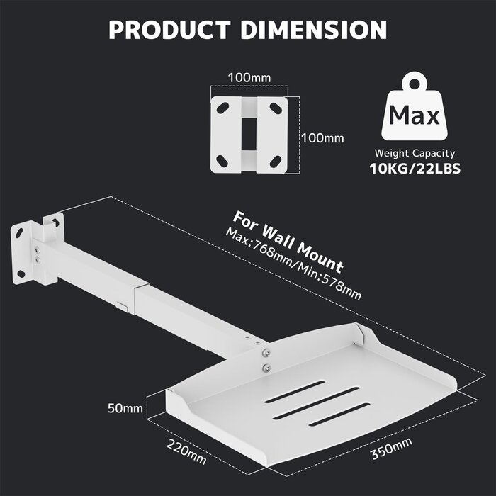 Support projecteur mural ou plafond réglable - Jusqu'à 32% de remise