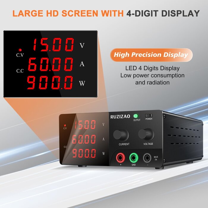 Alimentation de laboratoire 15V 60A 900W - Jusqu'à -35%