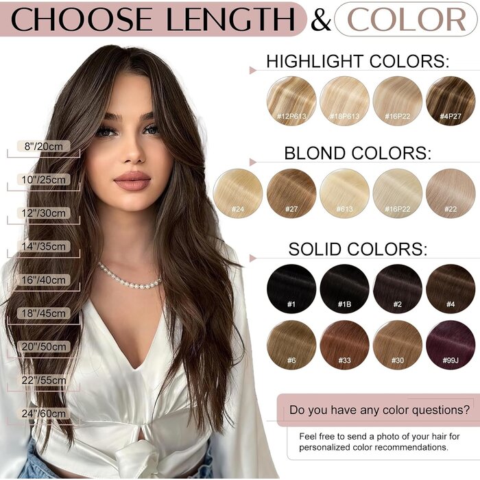 Extensions Cheveux Naturels 30cm - Châtain Clair #6 - Jusqu'à 33% de remise