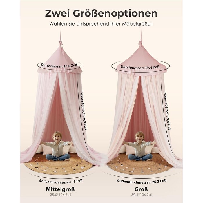 Ciel de lit princesse rose avec guirlande - Jusqu'à 32% de remise
