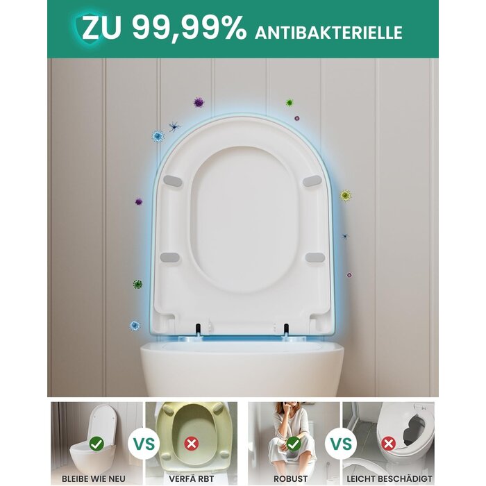 Abattant WC forme D en Duroplast - Frein de chute - Jusqu'à -29%