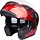 Casque moto modulable rouge - Double visière - Jusqu'à 34% de remise