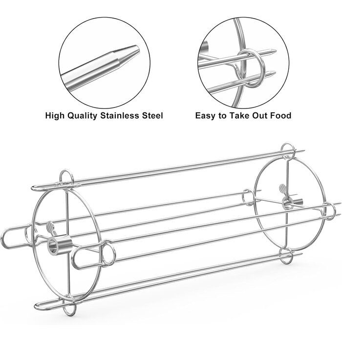 Kit de 4 brochettes pour rotissoire barbecue - Jusqu'à -27% sur l'outlet