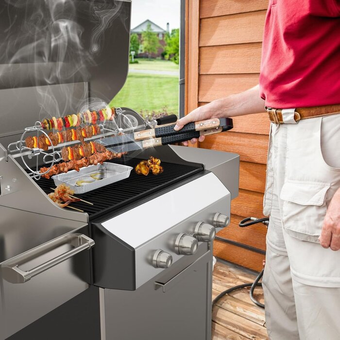 Kit de 4 brochettes pour rotissoire barbecue - Jusqu'à -27% sur l'outlet