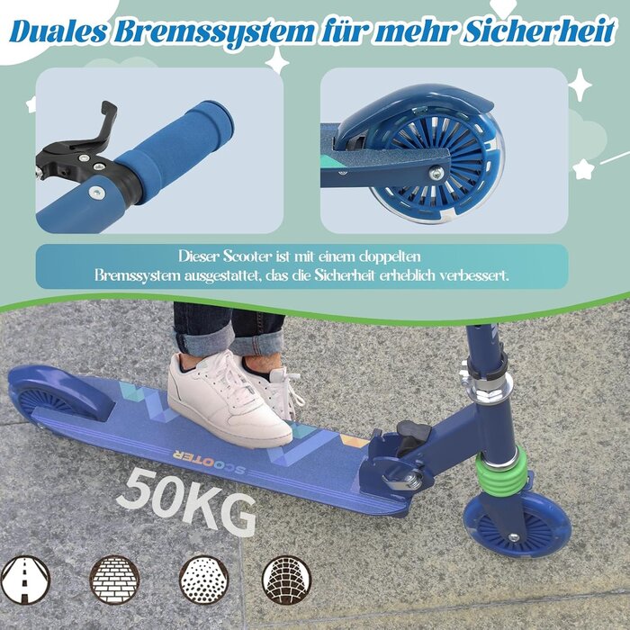 Trottinette Enfant Lumineuse Pliable Réglable - Jusqu'à -32%