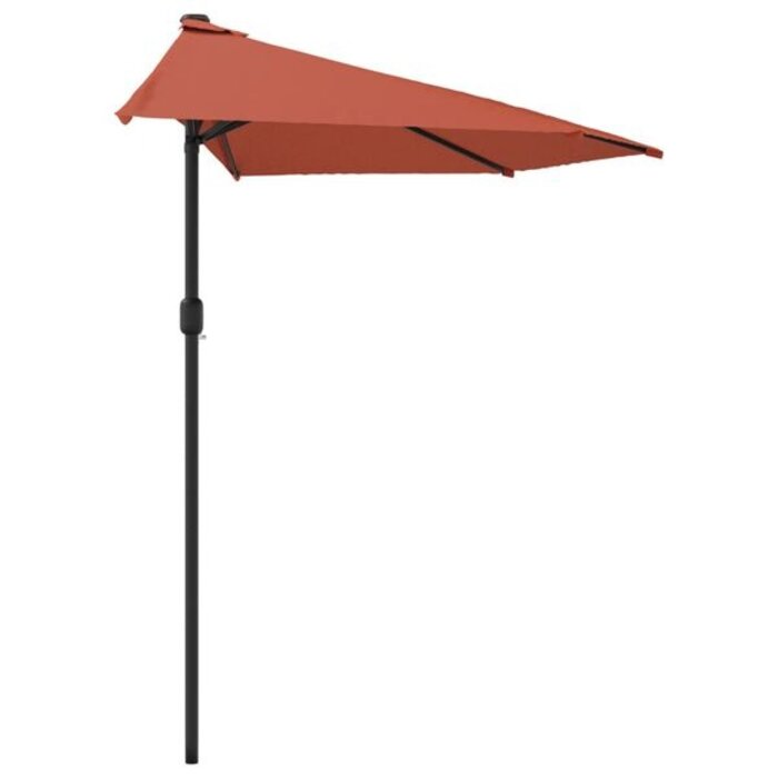 Vidaxl Parasol de balcon demi-lune Terracotta - 300 cm - Jusqu'à -33%