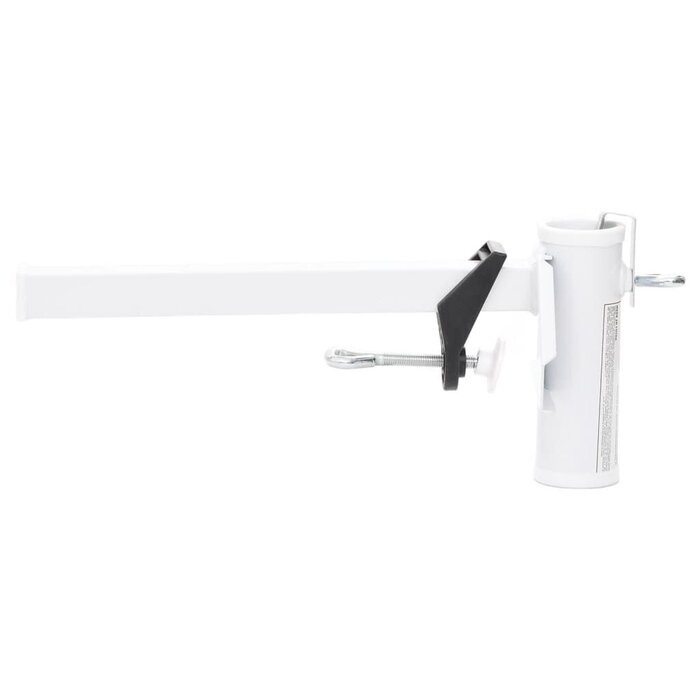Vidaxl Support de parasol pour balcon en acier blanc - Jusqu'à -31%