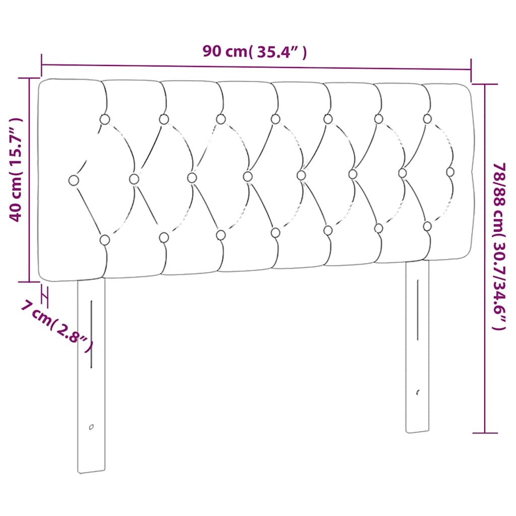 Vidaxl Tête de lit en tissu noir 90 cm - Jusqu'à -66% sur votre décoration