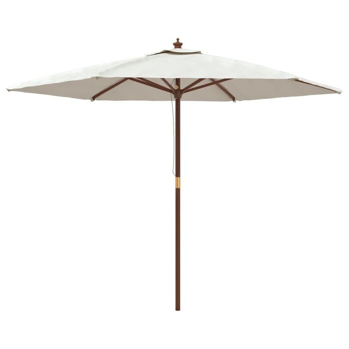Vidaxl Parasol de jardin en bois couleur sable 299cm - Jusqu'à -34% en Outlet