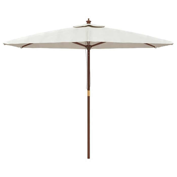 Vidaxl Parasol de jardin en bois couleur sable 299cm - Jusqu'à -34% en Outlet