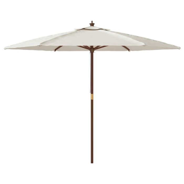 Vidaxl Parasol de jardin en bois couleur sable 299cm - Jusqu'à -34% en Outlet
