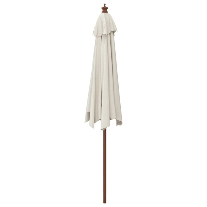 Vidaxl Parasol de jardin en bois couleur sable 299cm - Jusqu'à -34% en Outlet