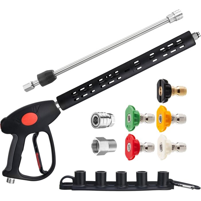 Pistolet de nettoyage haute pression 101 cm avec 5 buses - Jusqu'à 30% de remise