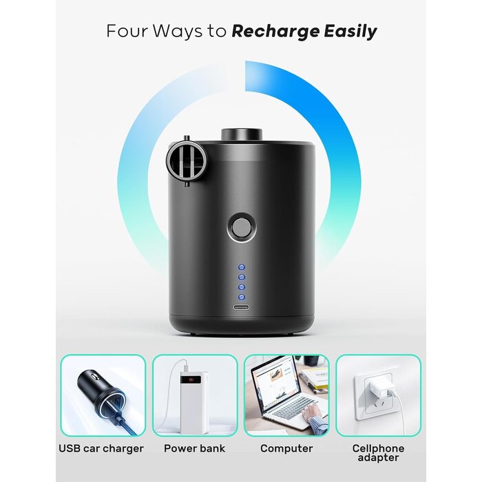 Pompe à Air Électrique Rechargeable 4000 mAh - Jusqu'à -27%