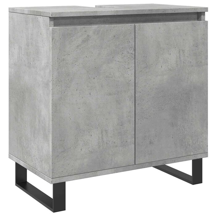 Vidaxl Meuble sous-lavabo Gris Béton 58x33x60cm - Jusqu'à -33% sur l'outlet