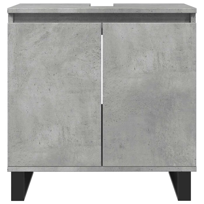 Vidaxl Meuble sous-lavabo Gris Béton 58x33x60cm - Jusqu'à -33% sur l'outlet