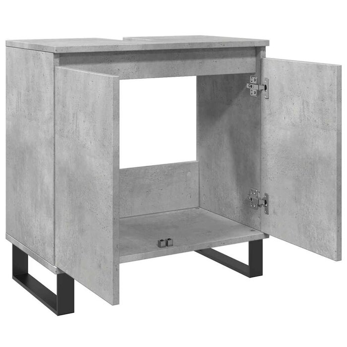 Vidaxl Meuble sous-lavabo Gris Béton 58x33x60cm - Jusqu'à -33% sur l'outlet