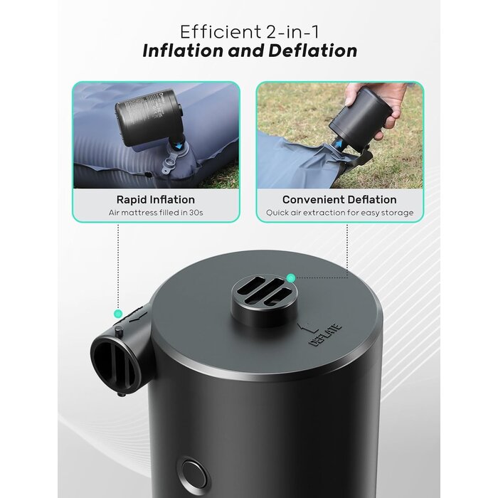 Pompe à air électrique portable 4000mAh - Jusqu'à -27%
