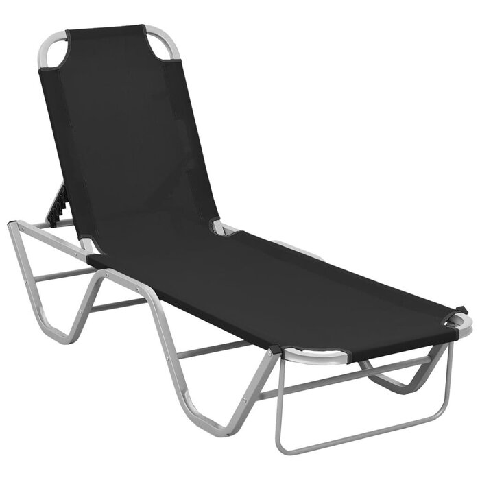 Vidaxl Bain de soleil aluminium et textilène - 190 cm - Jusqu'à -35%