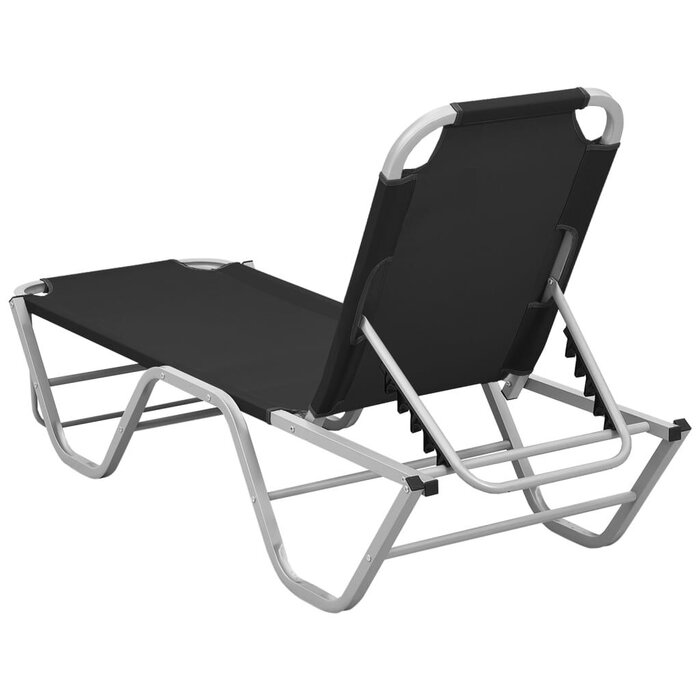 Vidaxl Bain de soleil aluminium et textilène - 190 cm - Jusqu'à -35%