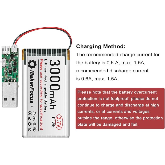 Lot de 2 Batteries Li-Po 3,7V 3000mAh pour ESP32 - Jusqu'à -54%