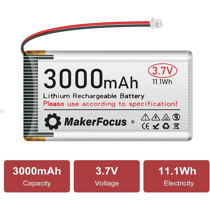 Lot de 2 Batteries Li-Po 3,7V 3000mAh pour ESP32 - Jusqu'à -54%