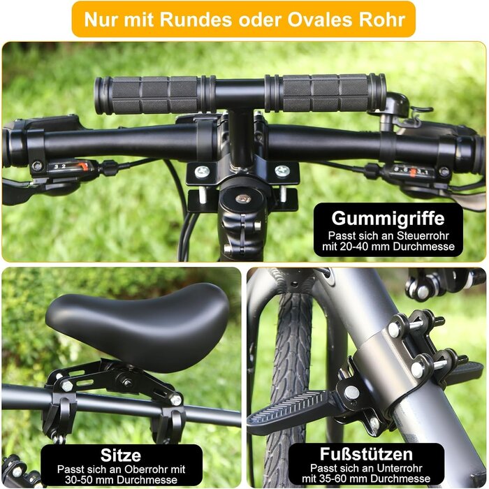 Siège enfant pour vélo avant - Réglable - Jusqu'à -28%