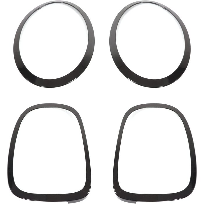 Kit entourages phares noir brillant pour Mini (2014+) - Jusqu'à 33% de remise