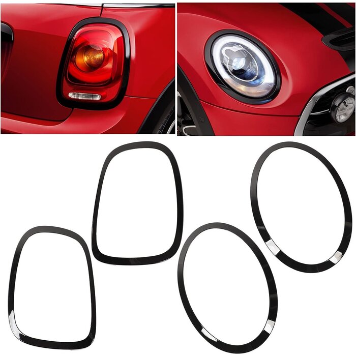 Kit entourages phares noir brillant pour Mini (2014+) - Jusqu'à 33% de remise