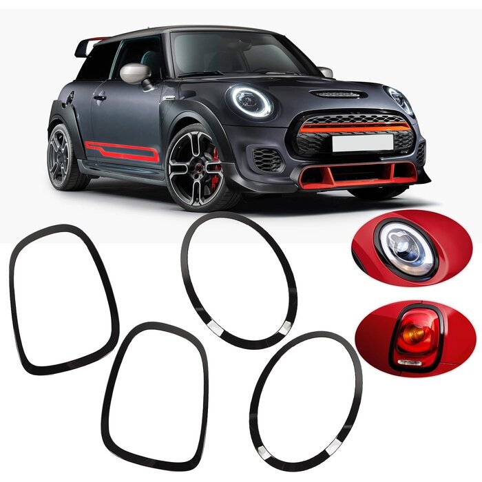 Kit entourages phares noir brillant pour Mini (2014+) - Jusqu'à 33% de remise