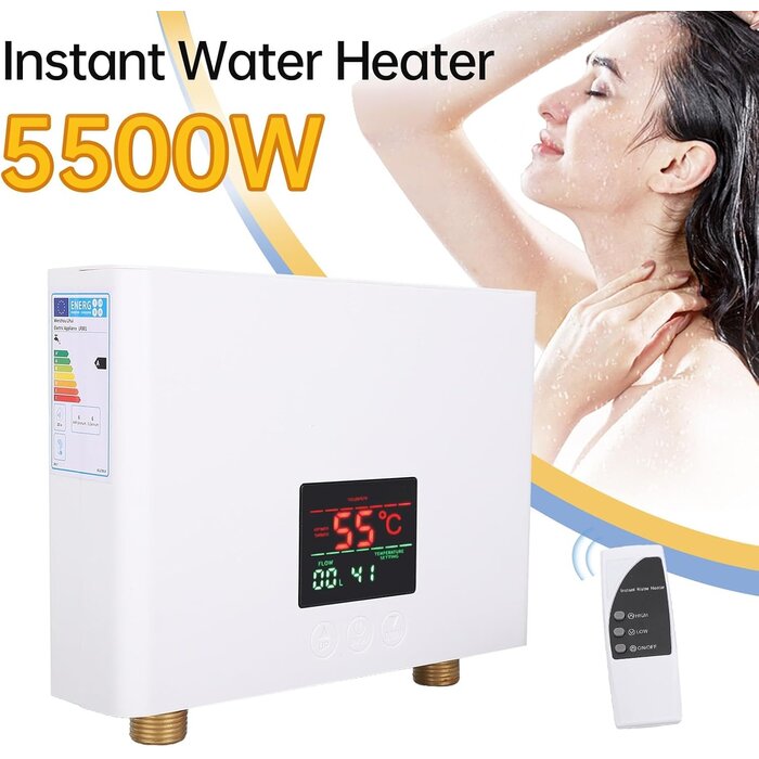 Chauffe-eau électrique instantané 5500W - Écran tactile - Jusqu'à -29%