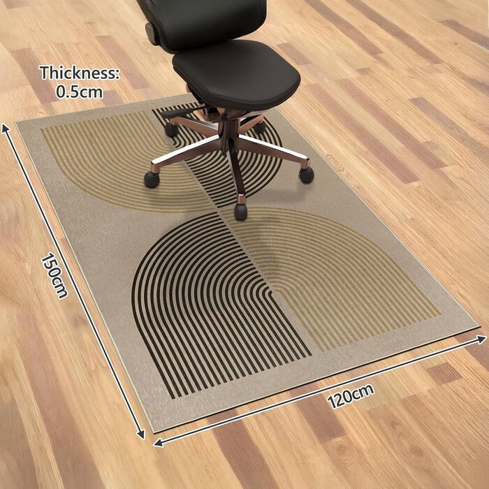 Tapis de chaise 120x150cm Beige - Protection sol - Jusqu'à -28%