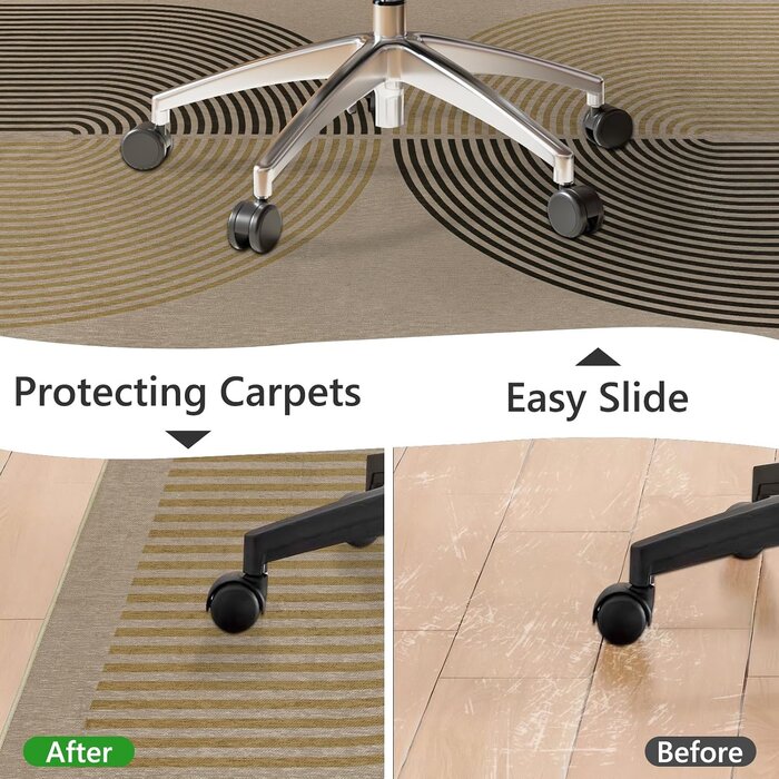 Tapis de chaise 120x150cm Beige - Protection sol - Jusqu'à -28%