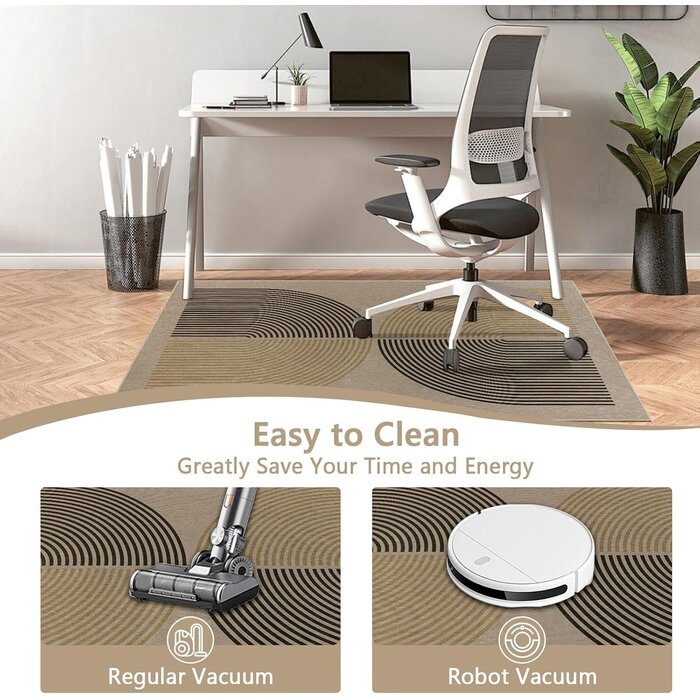 Tapis de chaise 120x150cm beige - Antidérapant - Jusqu'à -33% sur l'outlet