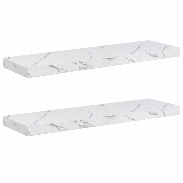 Vidaxl Lot de 2 étagères murales effet marbre 80cm - Jusqu'à -27% sur votre déco