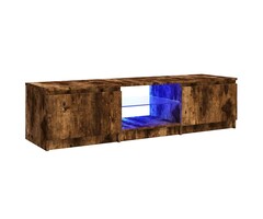 Vidaxl Meuble TV LED 140 cm Chêne Fumé - Jusqu'à 70% de réduction