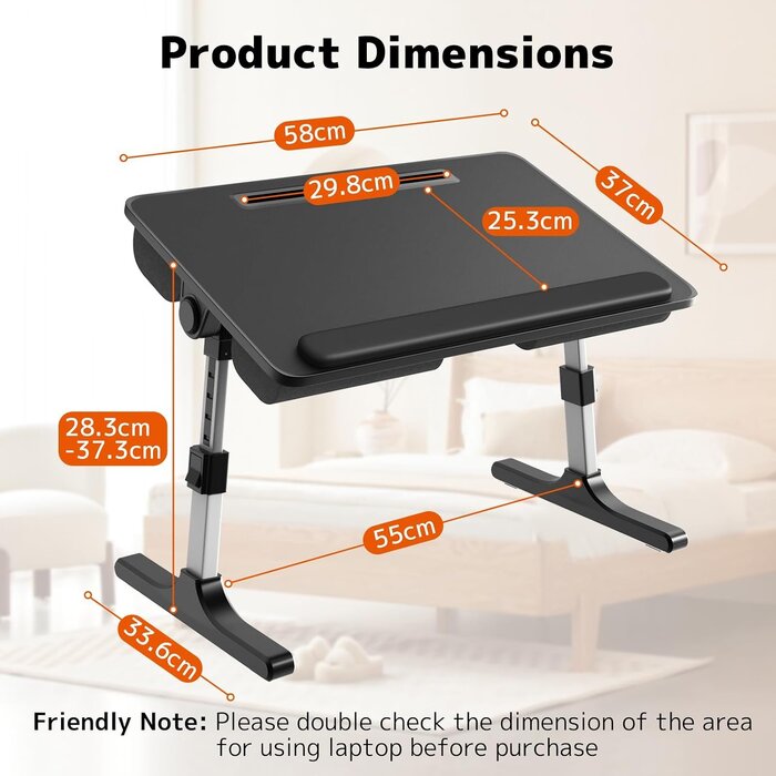 Support Ordinateur Portable Ergonomique Pliable - Noir - Jusqu'à -33%