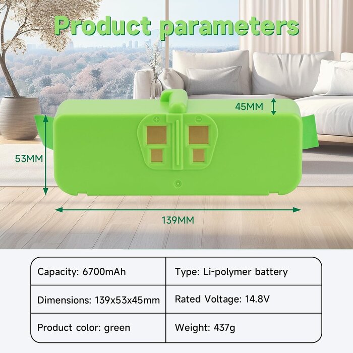 Batterie Robot Aspirateur 14,8V 6700mAh - Jusqu'à -32% sur l'outlet