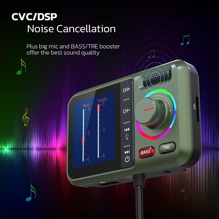 Transmetteur FM Bluetooth 5.0 avec chargeur rapide - Jusqu'à 31% de réduction