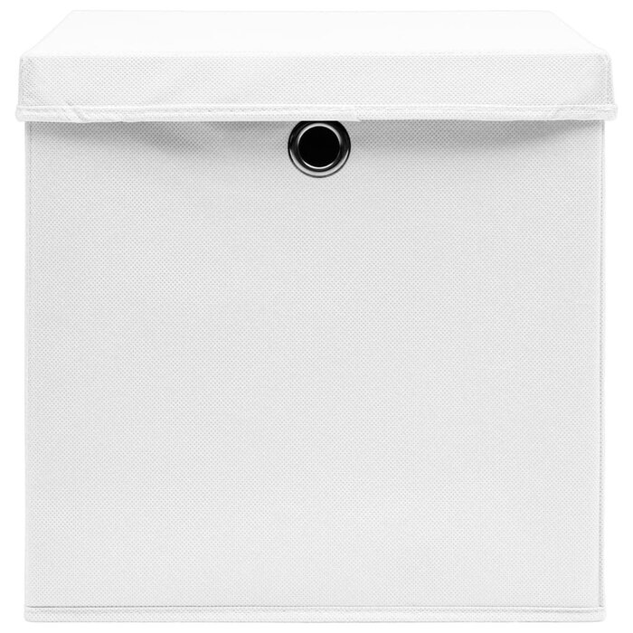 Vidaxl Lot de 10 boîtes de rangement pliables - Blanc - Jusqu'à -34%